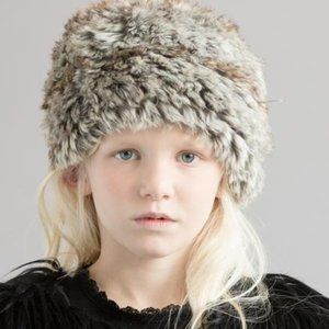 Appaman Girls Faux Fur Winter Hat Beanie Kids Chic Rambler Hat - M